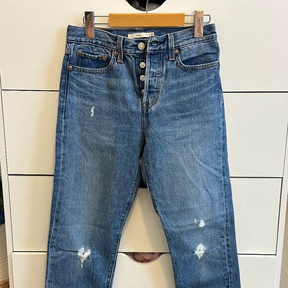 Levi's 501 Wedgie Jean (Medium/Dark Wash) - Picture 1 of 4